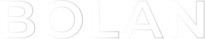 Logo Bolan Metalsystem – biały napis BOLAN na przezroczystym tle